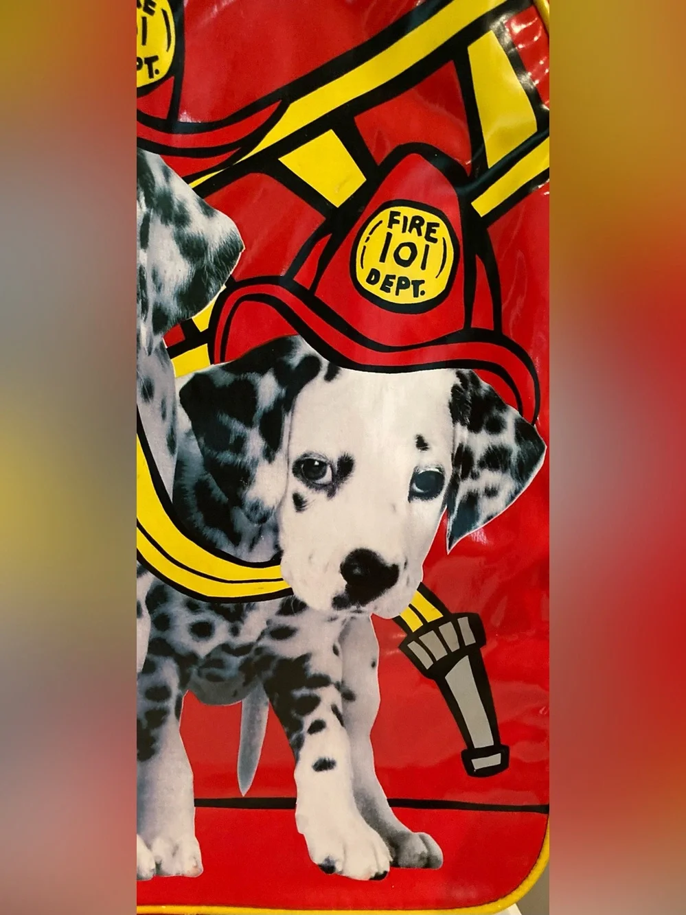Vintage Kids Red Dalmatian Firefighter Backpack -  Like New